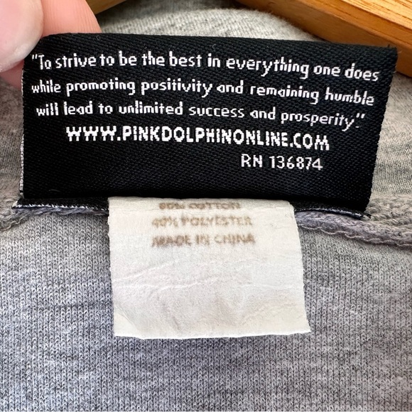 Pink Dolphin Men's Wave Zip Up Activewear Hoodie Jacket - Picture 11 of 16